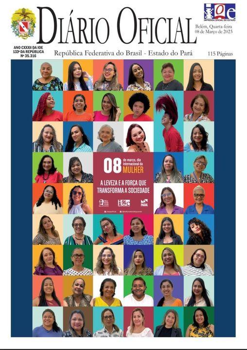 As mulheres da Imprensa Oficial são homenageadas na capa do Diário Oficial do Estado