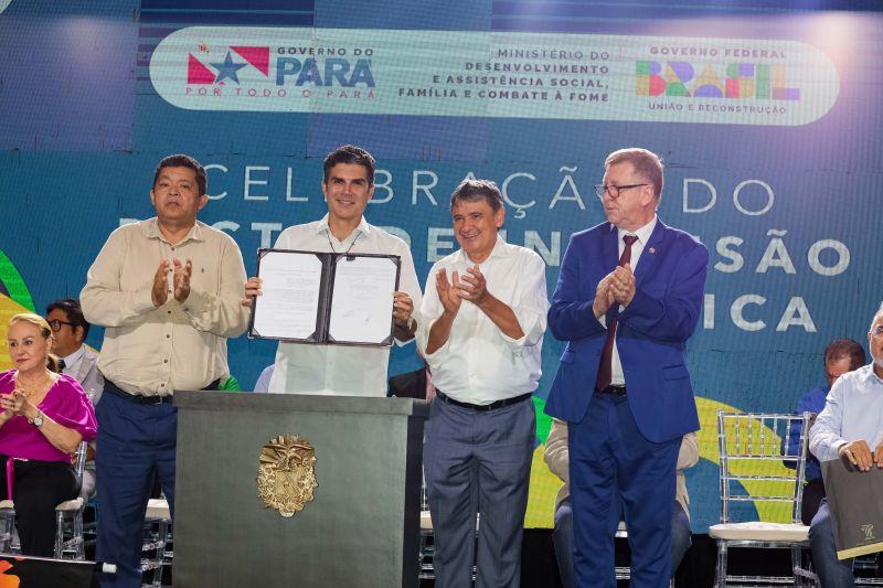 Governo do Pará e União firmam pacto para ampliar acesso da população de baixa renda a projetos e ações sociais