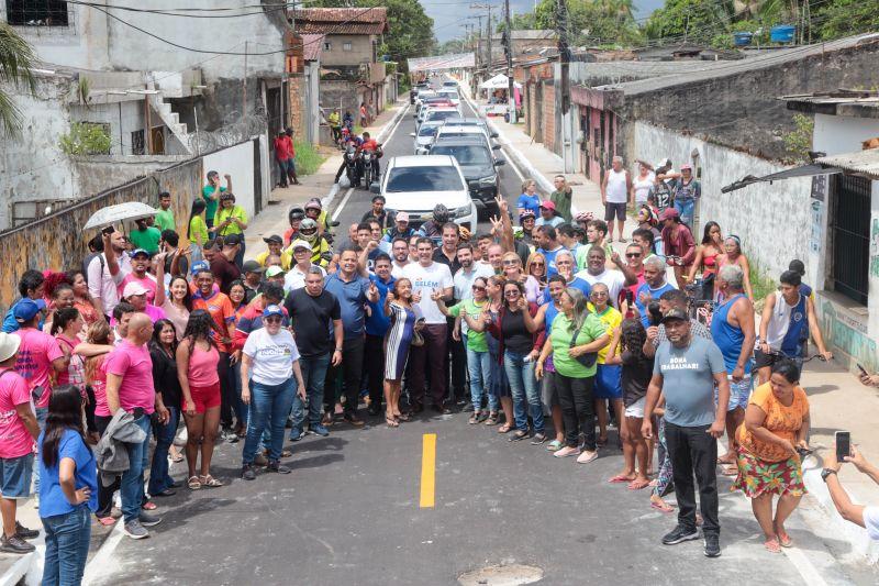 Asfalto chega ao Tapanã: Moradores comemoram vias pavimentadas pelo Governo do Estado